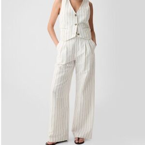 Gap (Gap for Good) striped Linen Pants Trousers 8 Tall